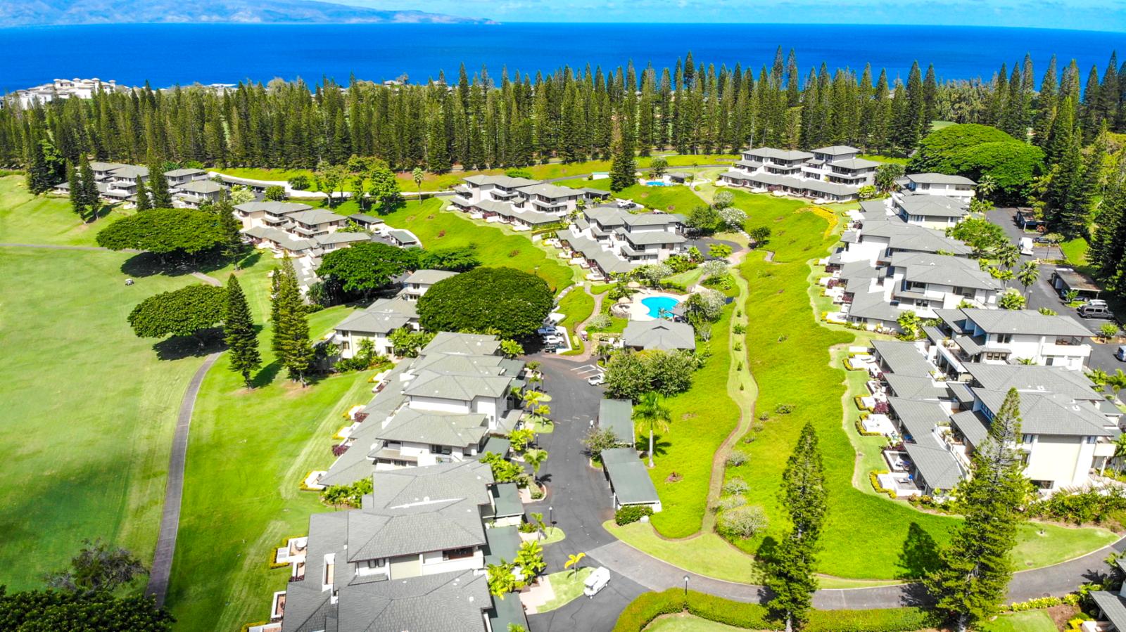 Welcome to the world famous Kapalua Resort Golf Villas! Aerial view