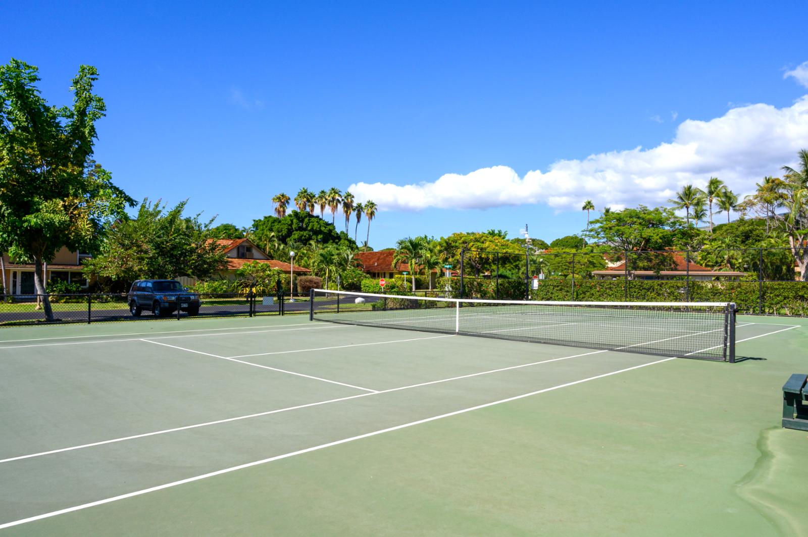 Large tennis court