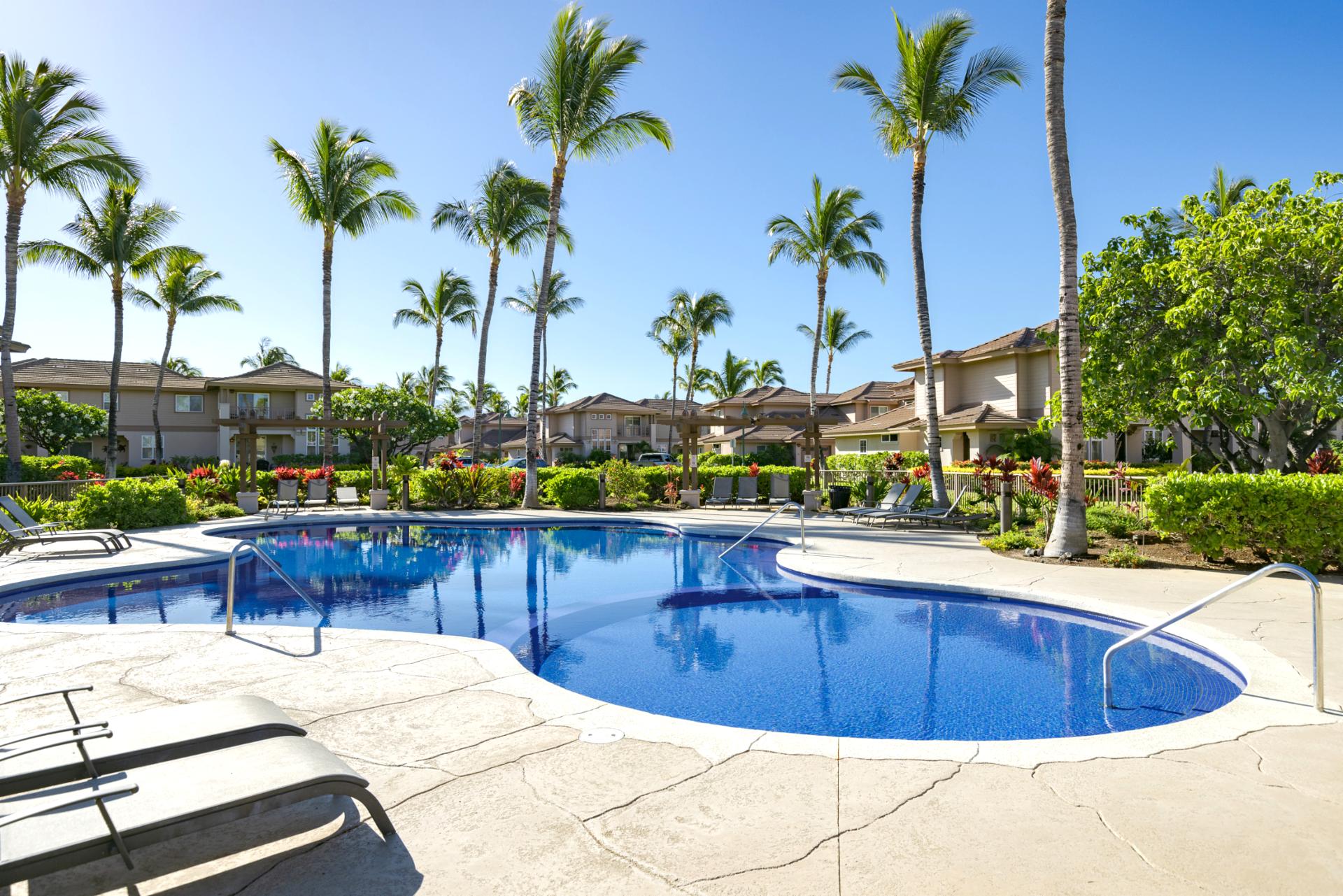 The pool’s pristine waters and tropical surroundings create a refreshing retreat. Enjoy peaceful moments or socialize with friends in this beautiful space.