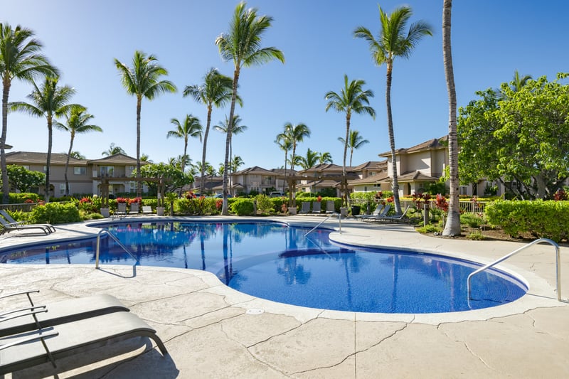 The pool’s pristine waters and tropical surroundings create a refreshing retreat. Enjoy peaceful moments or socialize with friends in this beautiful space.