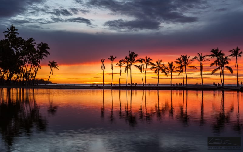 The sunsets here paint the sky with brilliant hues, reflecting off the tranquil water features. Every evening at Waikoloa is a postcard-perfect moment.