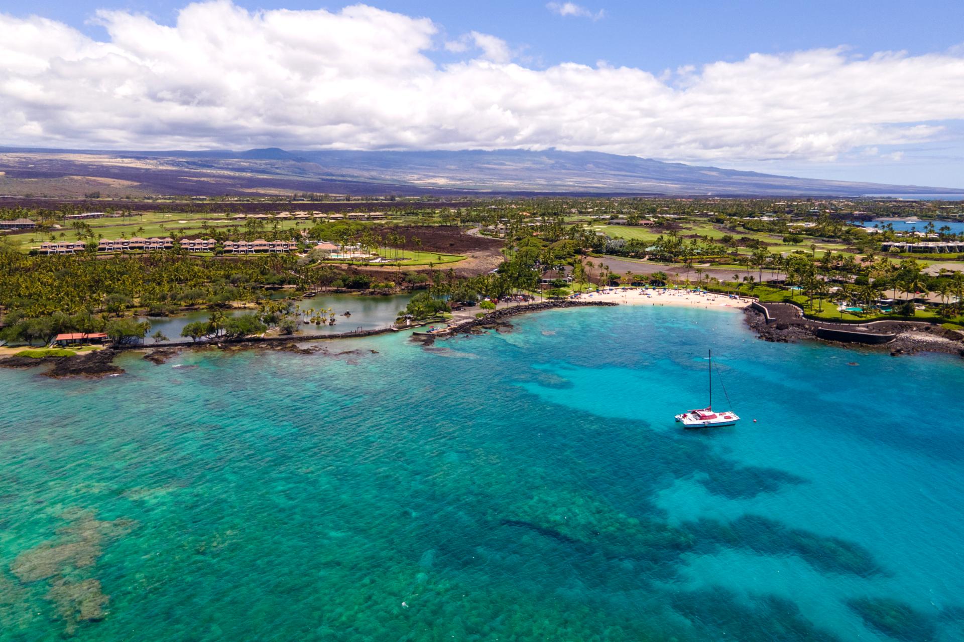 Enjoy one of the Big Island's most gorgeous beaches by boat 