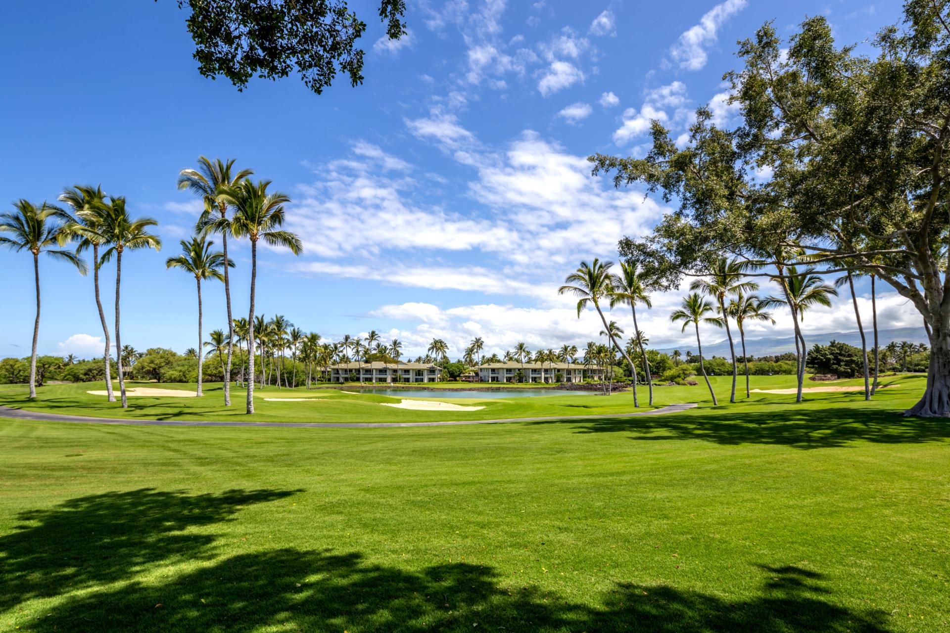 Enjoy scenic fairways lined with swaying palms, blue skies, and lush greens for the ultimate golf getaway