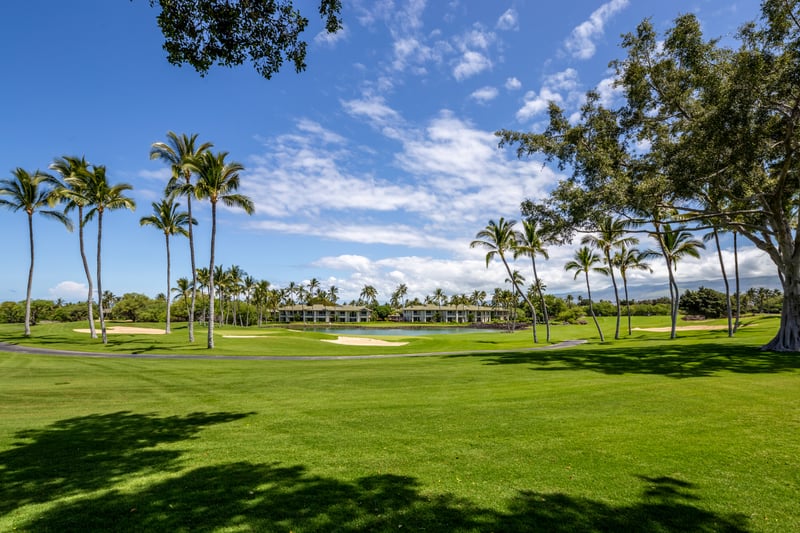 Enjoy scenic fairways lined with swaying palms, blue skies, and lush greens for the ultimate golf getaway