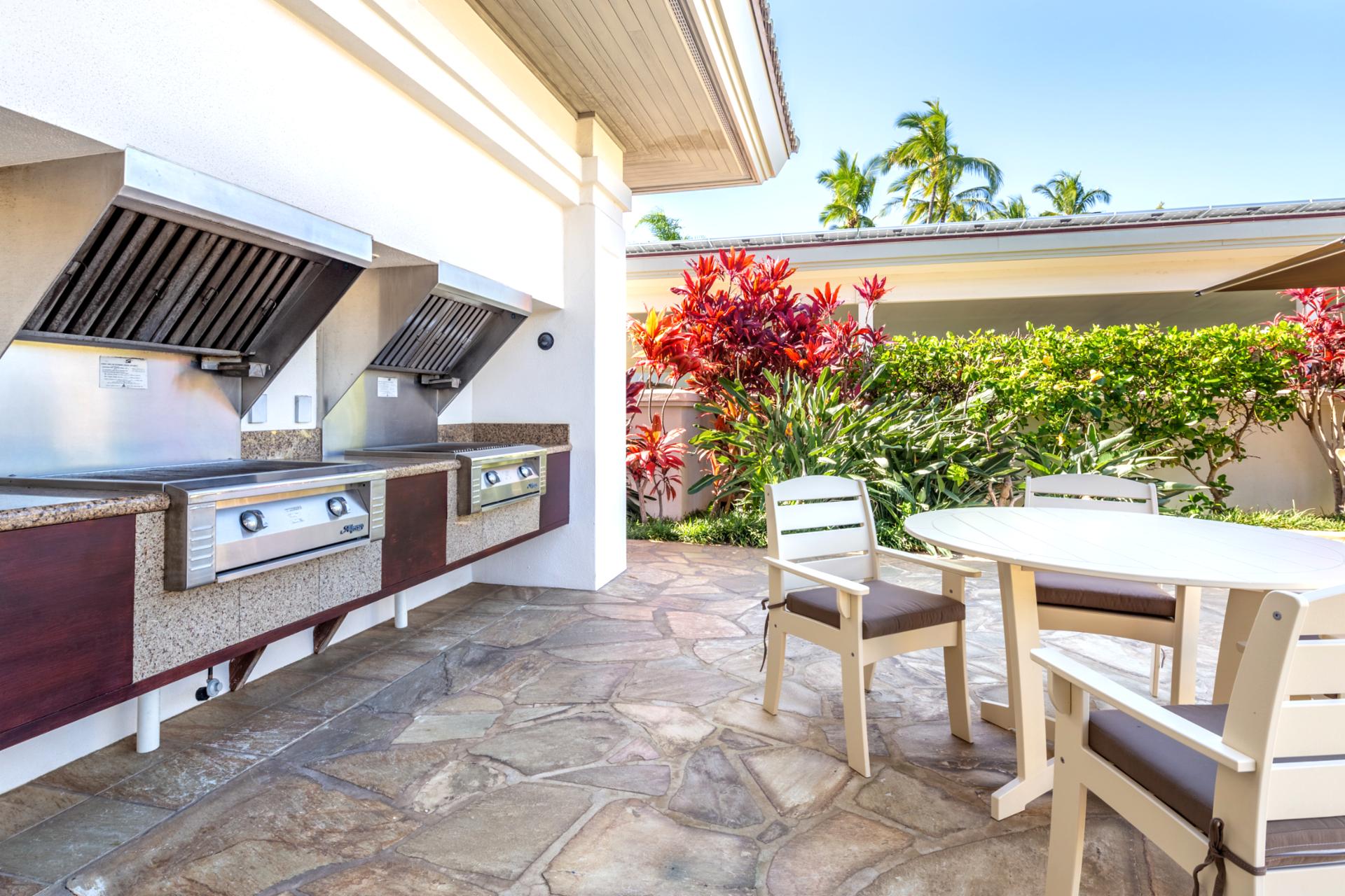 Gather outdoors and grill while enjoying island breezes