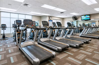 Stay active with our fully equipped fitness center, featuring state-of-the-art machines. Your workout with a view has never been better.