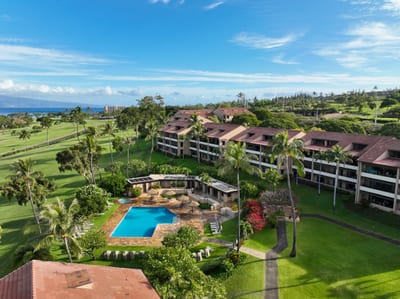 Kaanapali Royal’s lush gardens and pristine pools offer a peaceful retreat. It’s an oasis where tranquility meets elegance.