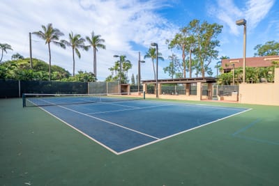Serve up some fun at the Kaanapali Royal tennis courts. Surrounded by tropical palms and clear skies, it’s the perfect spot to enjoy a friendly match or work on your game in paradise.