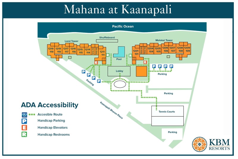 Resort map of Mahana