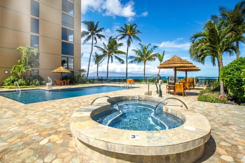 Relax in your resort jacuzzi after a dip in the pool.