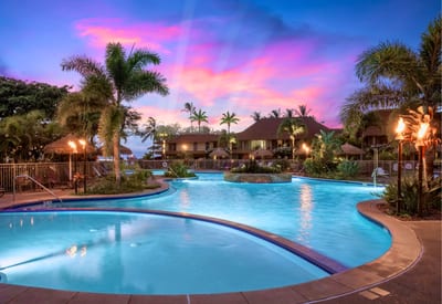Gorgeous sunsets by the pool