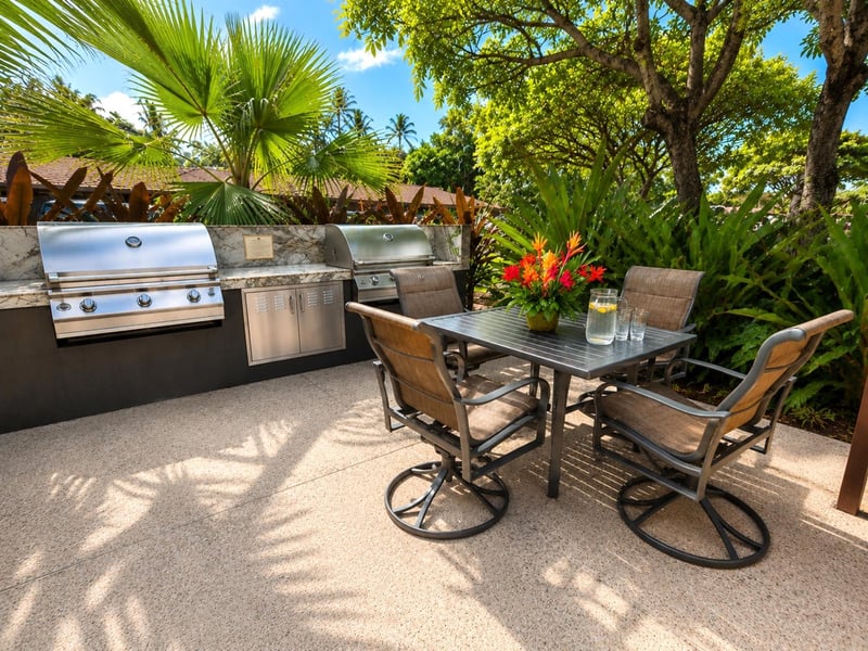 Relax and enjoy a meal in the common outdoor bbq area