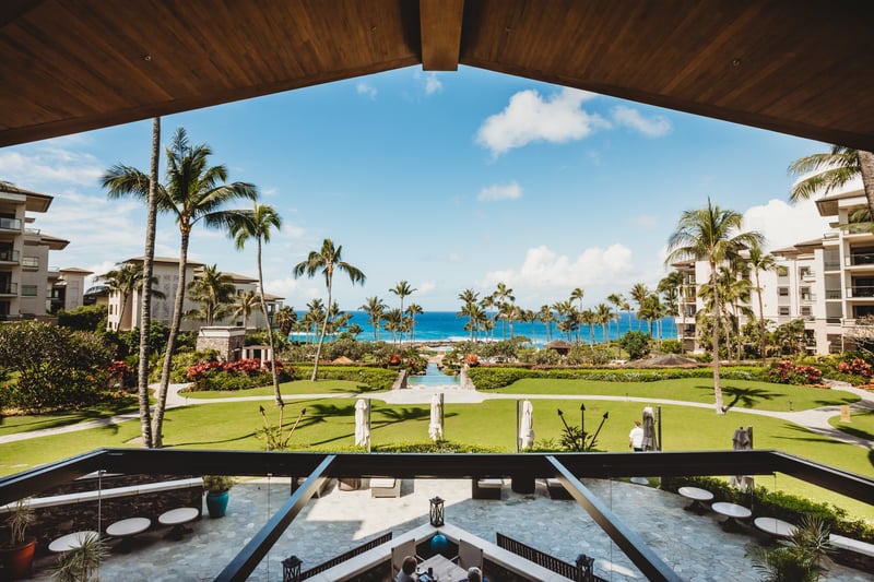 Take in panoramic ocean views from our manicured lawns, tropical gardens & luxury open-air resort setting