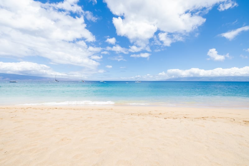 The Kaanapali Shores Resort has direct access to pristine white sand beach, crystal-clear waters, oceanfront views, tropical scenery & luxury amenities