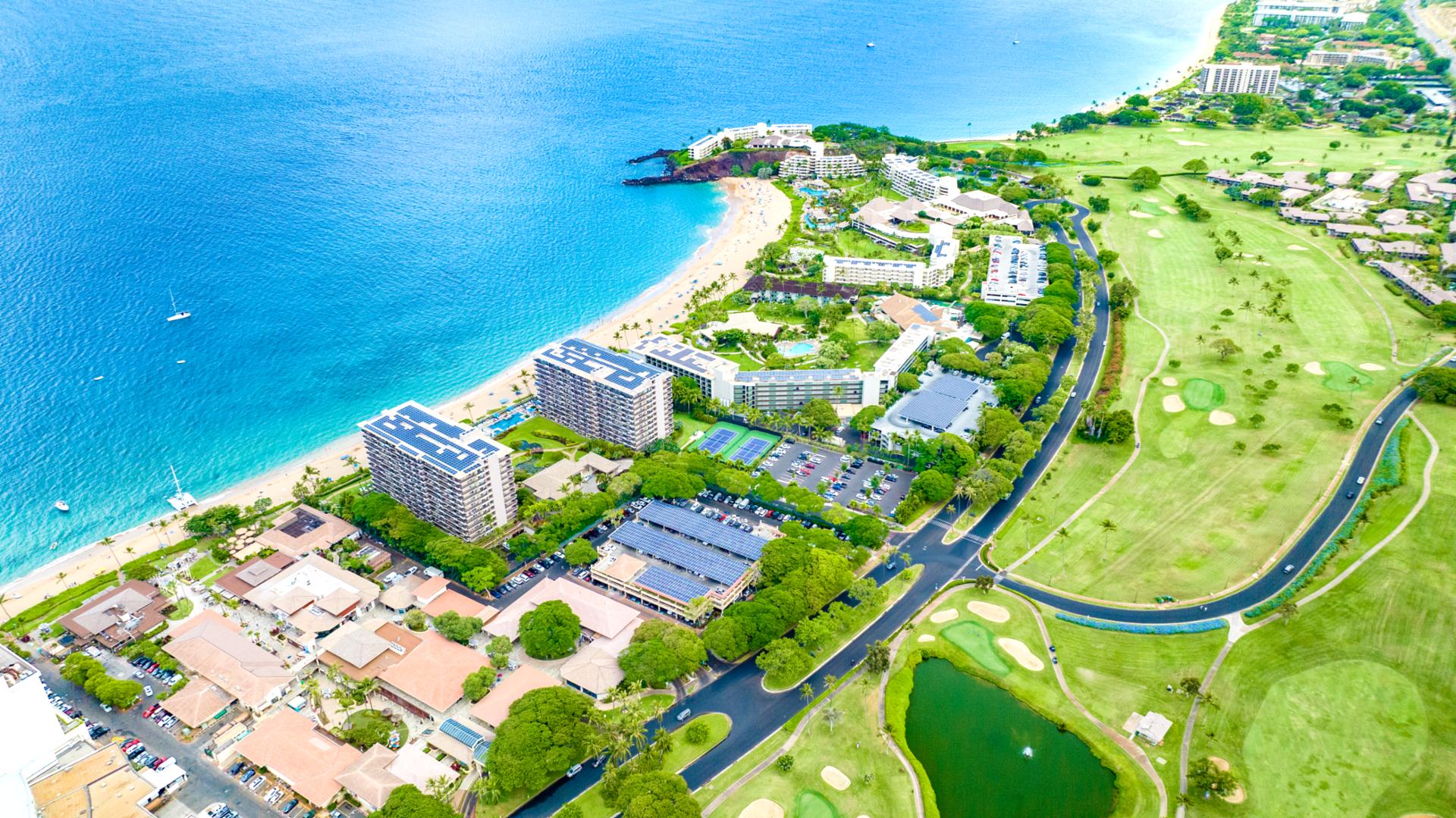 Oceanfront accommodations with white sand beaches, panoramic ocean views, private lanais, pools, fitness center & spa