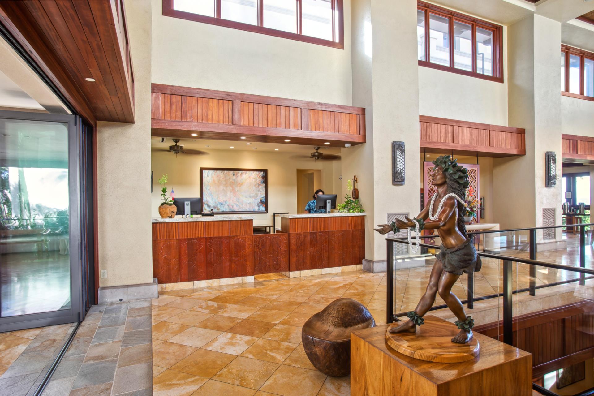 Private check-in at Wailea Beach Villas ensures a warm welcome & personalized attention in Maui paradise