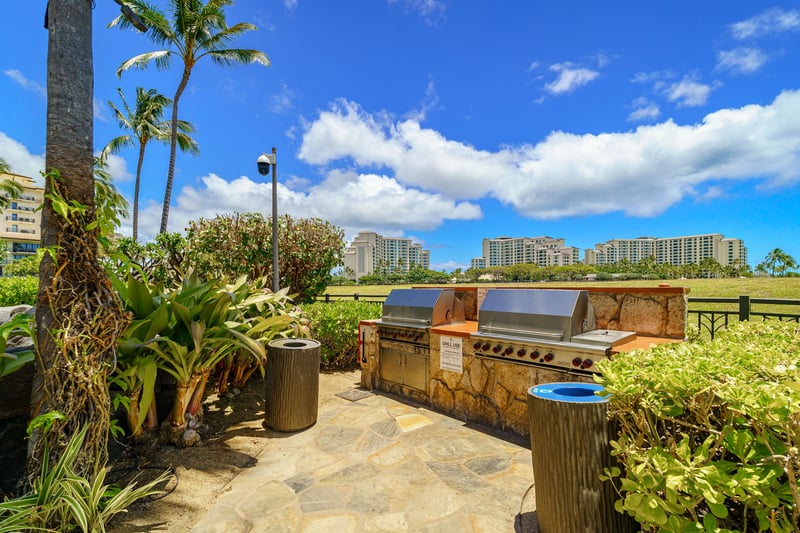 The BBQ area offers the perfect spot to gather with friends and family under the stars. Cook, laugh, and savor island-inspired meals together.