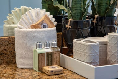 From luxe soap to fresh greens, this setup says ‘welcome’ in the most refined way—because your comfort deserves first-class details KBV-31G4