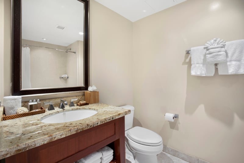 From granite counters to plush towels, every detail matters