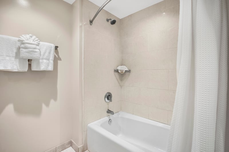 A full bath that blends comfort with class
