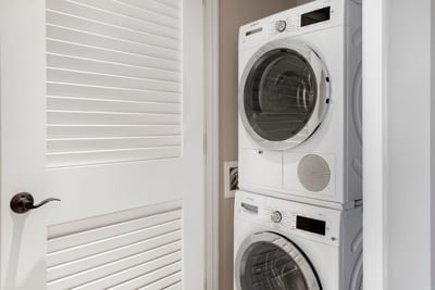 Pack light — your private laundry center is ready