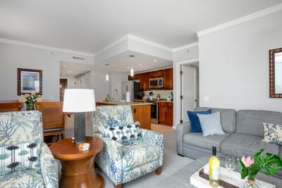 Bright coastal living meets modern kitchen in serene tropical paradise. HKK-220