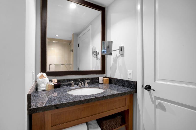 Luxury meets comfort in a bathroom designed to pamper you after a long day