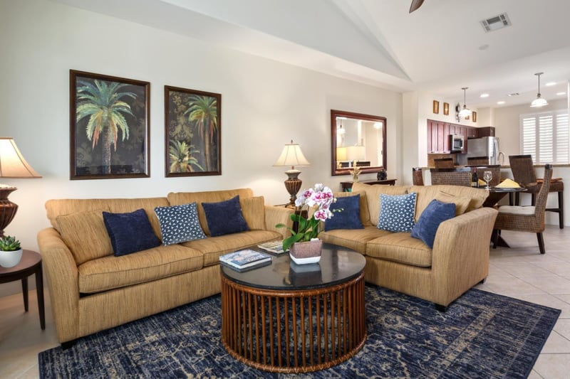 Open-concept living and dining make it easy to gather, whether you're playing games or enjoying takeout.