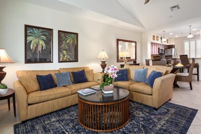 Open-concept living and dining make it easy to gather, whether you're playing games or enjoying takeout.