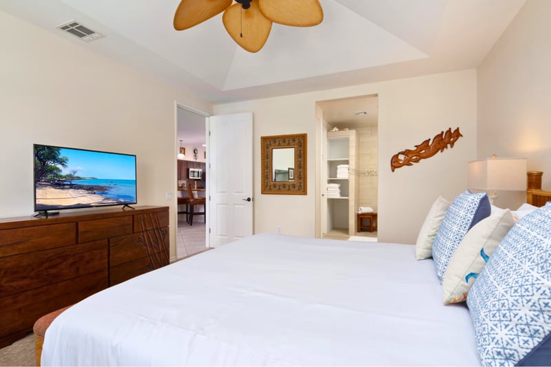 Your primary bedroom includes a plush King bed, perfect for recharging after a day outdoors.