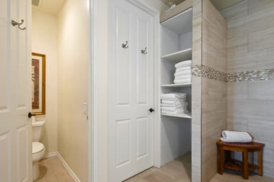 A private water closet adds an extra layer of comfort and functionality to the primary bathroom.