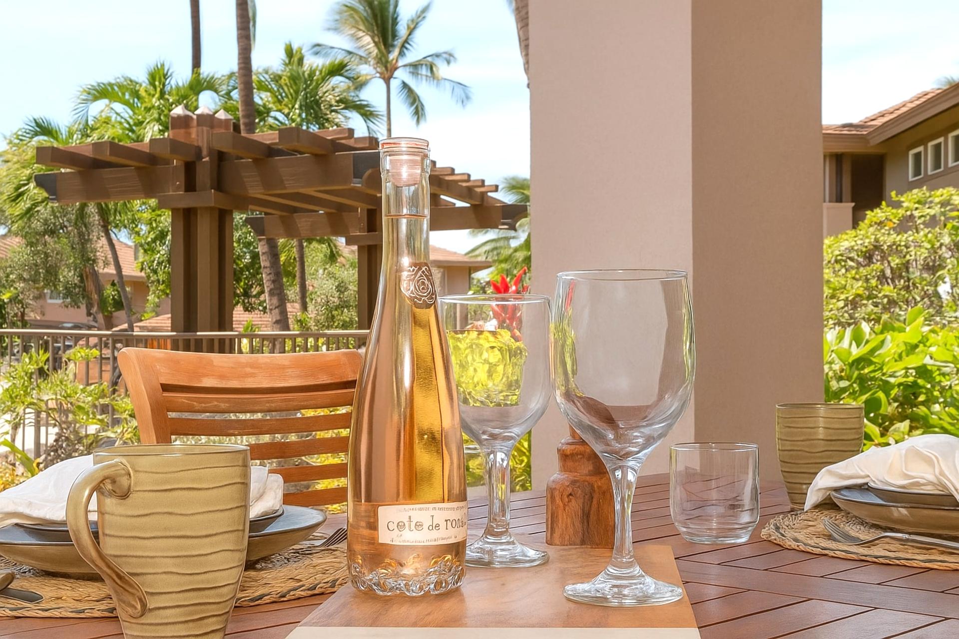 Toast to island living on your private lanai—where palm-fringed views and al fresco elegance come together in paradise WCV-2004