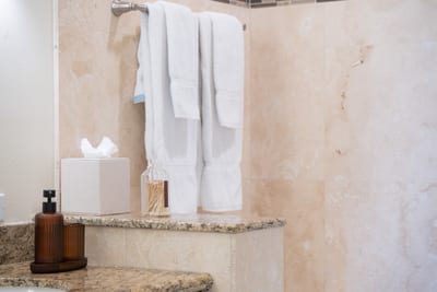 Enjoy a resort-style bathroom experience with quality finishes and a spacious walk-in shower FVW-L21