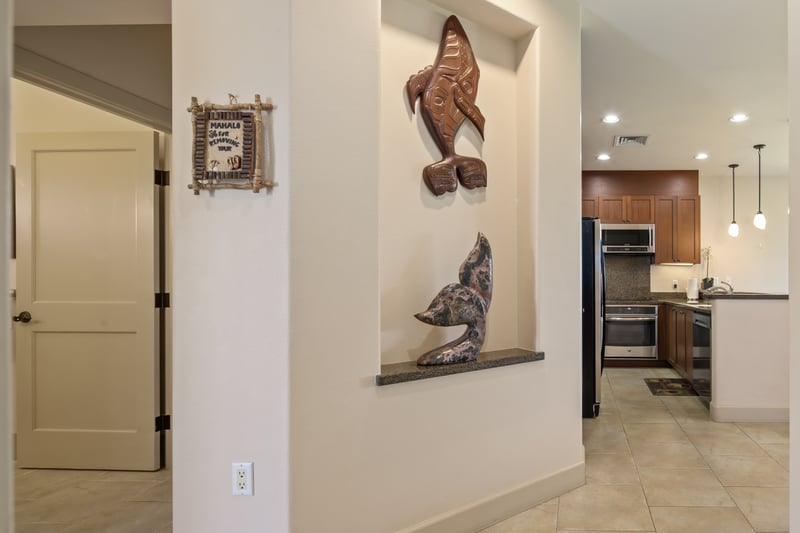 Artistic accents and open design make this space feel both stylish and serene