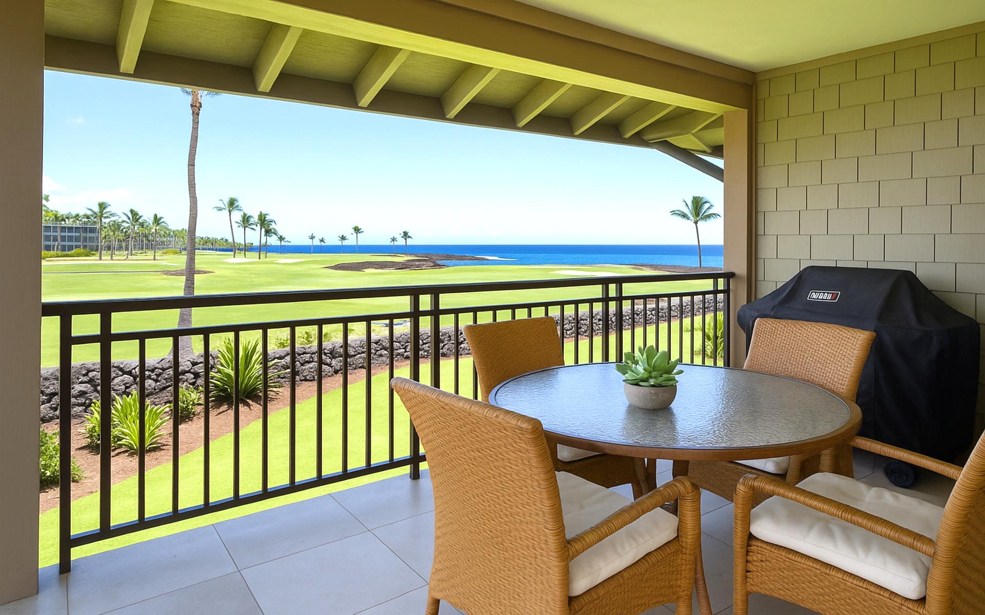 Savor tropical breezes and golf course views from your elegant coastal retreat