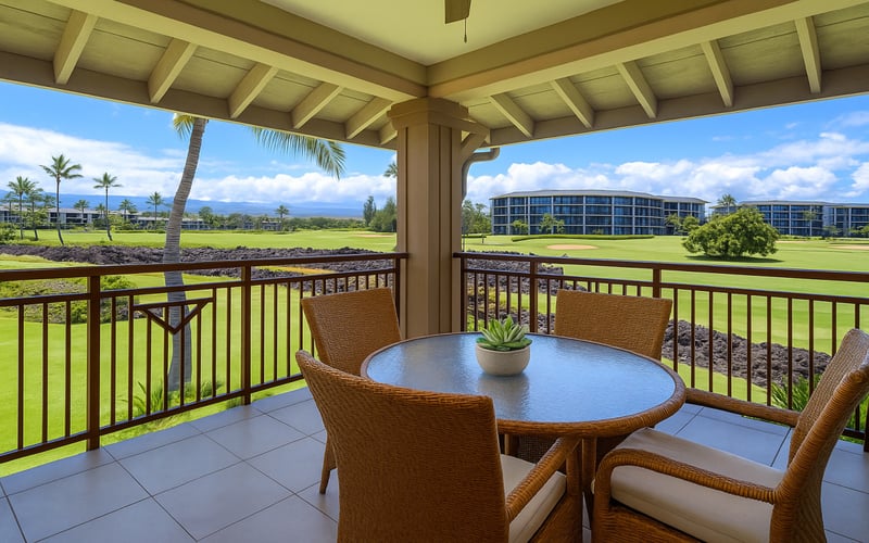 Where island mornings begin: lanai dining with a view of paradise HLI-12A