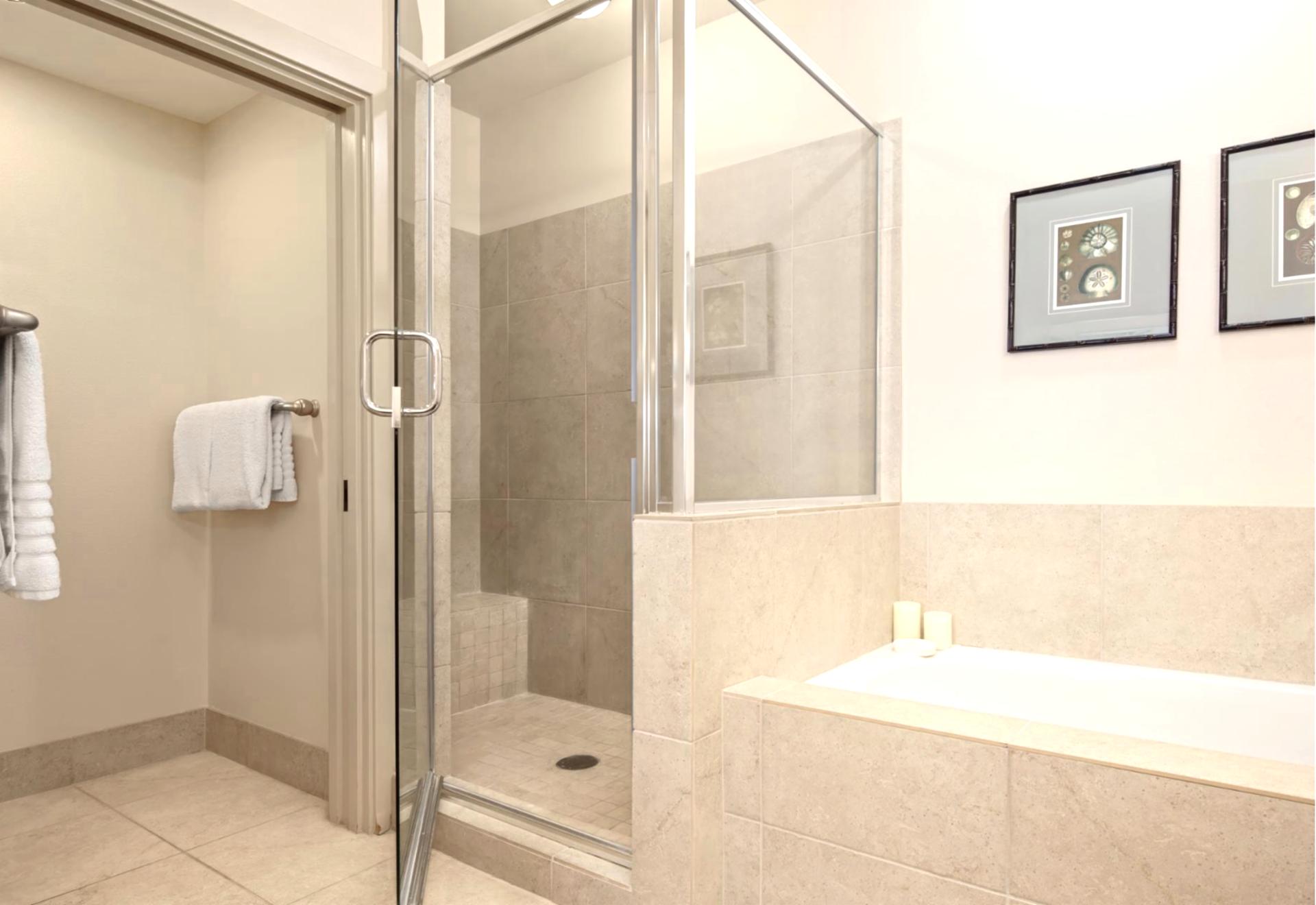 Our soaking tub is the perfect place for you to relax after a long day of exploring