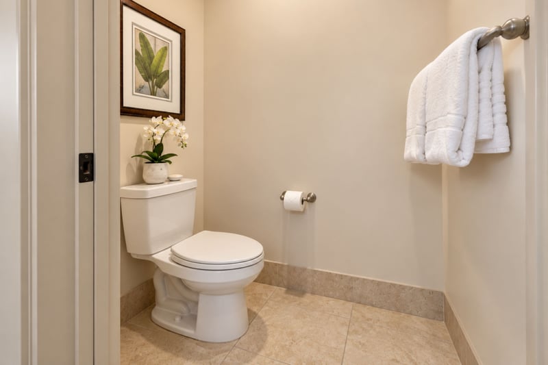 A private water closet sits within your primary bathroom, with its doorway visible in the neighboring primary bathroom photos. HLI-12A