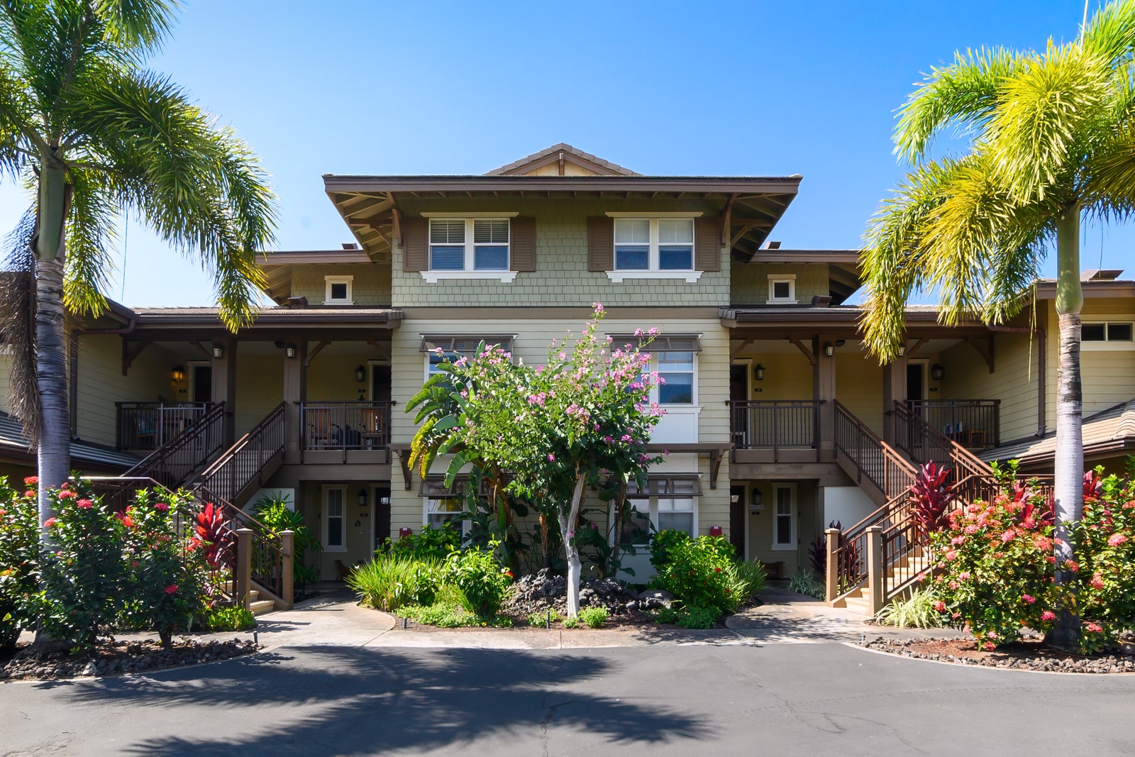 Stroll through lush grounds that feel like an island oasis