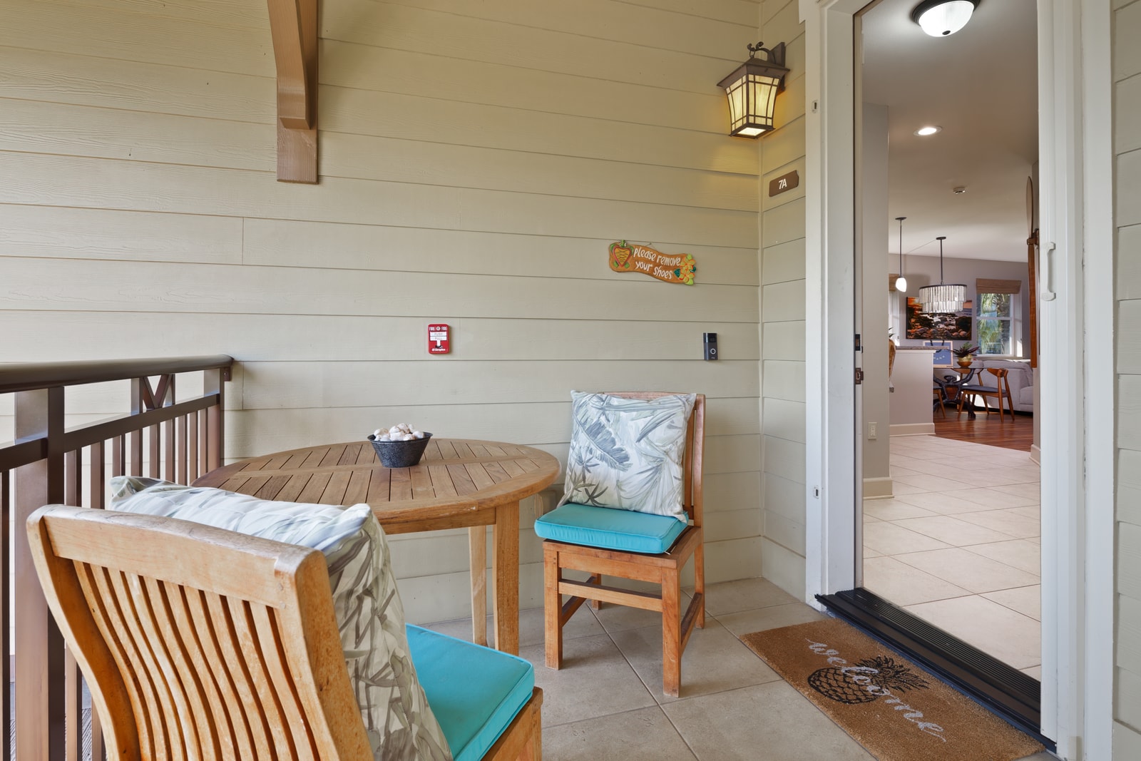 A welcoming entrance that sets the tone for relaxation