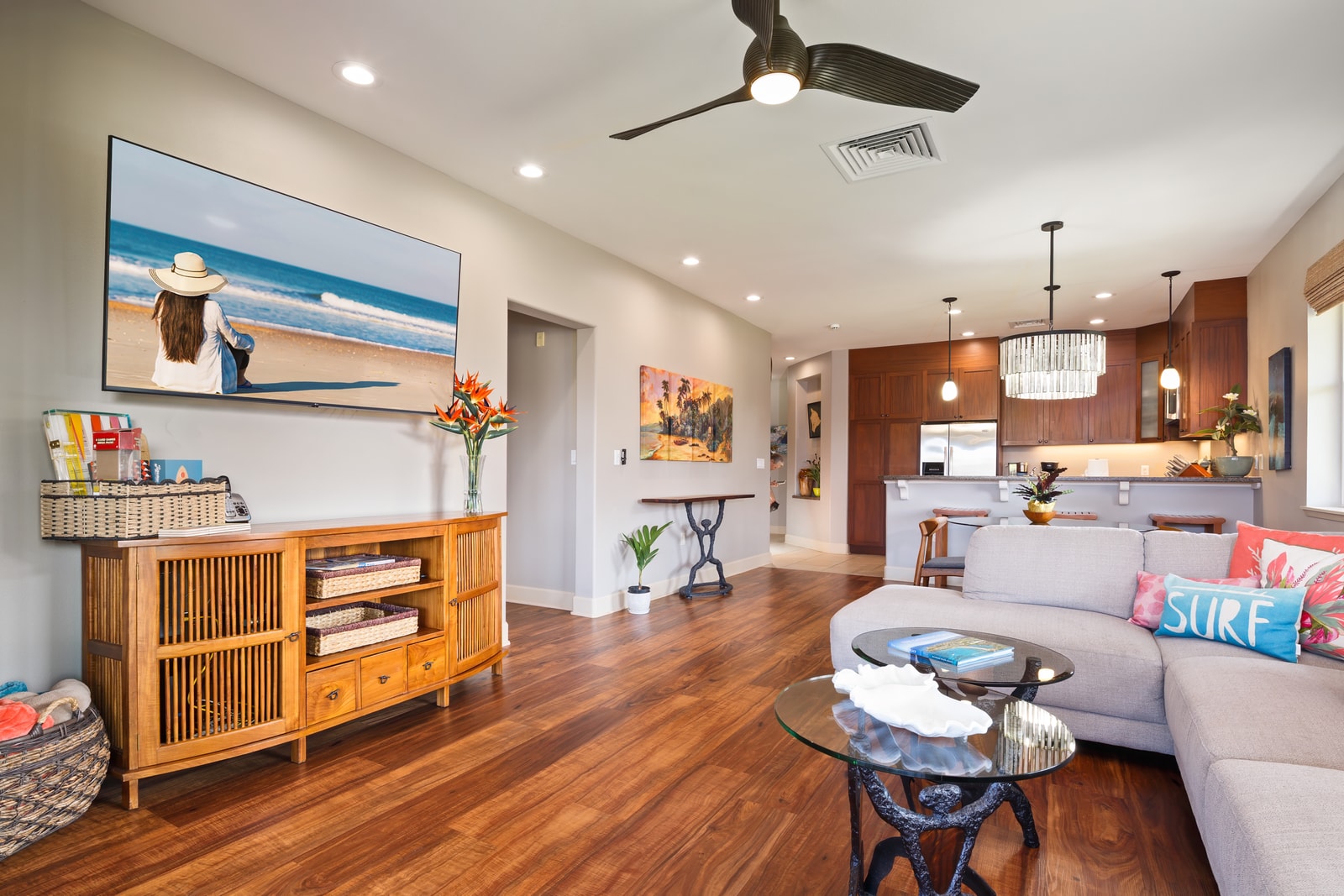 Open concept living room perfect for family time