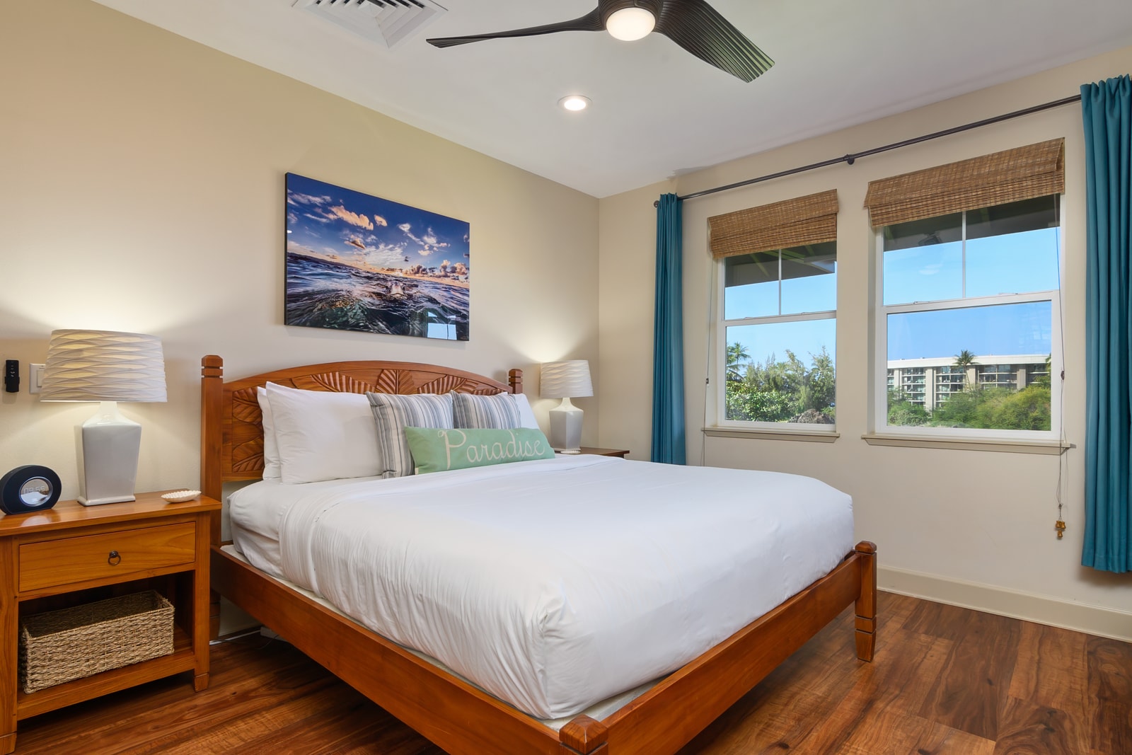Wake up refreshed in a bright and comfortable bedroom