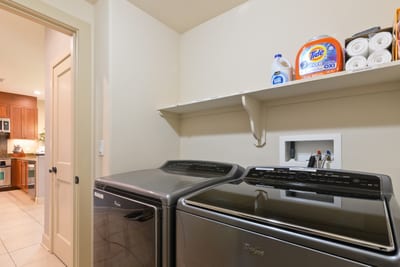 In unit laundry for stress free extended stays