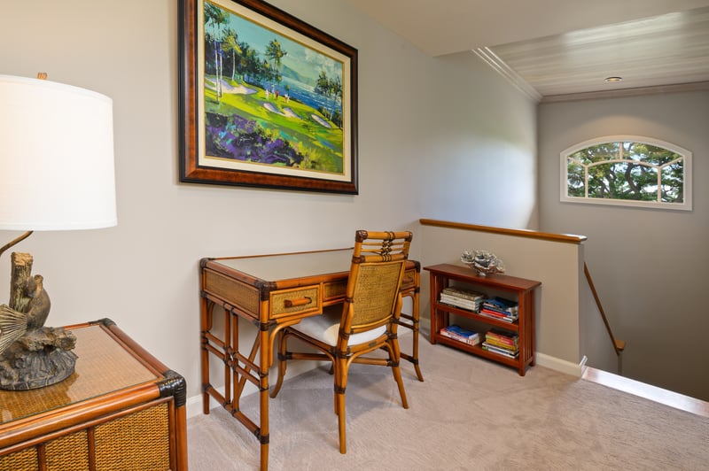 Convenient dedicated workspace and desk area for remote work or planning adventures.