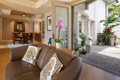 Spacious living area with indoor outdoor flow