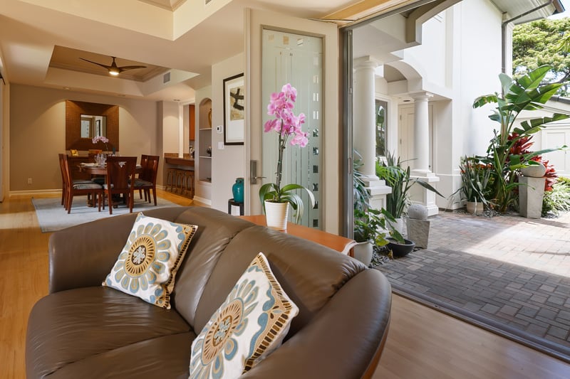 Spacious living area with indoor outdoor flow