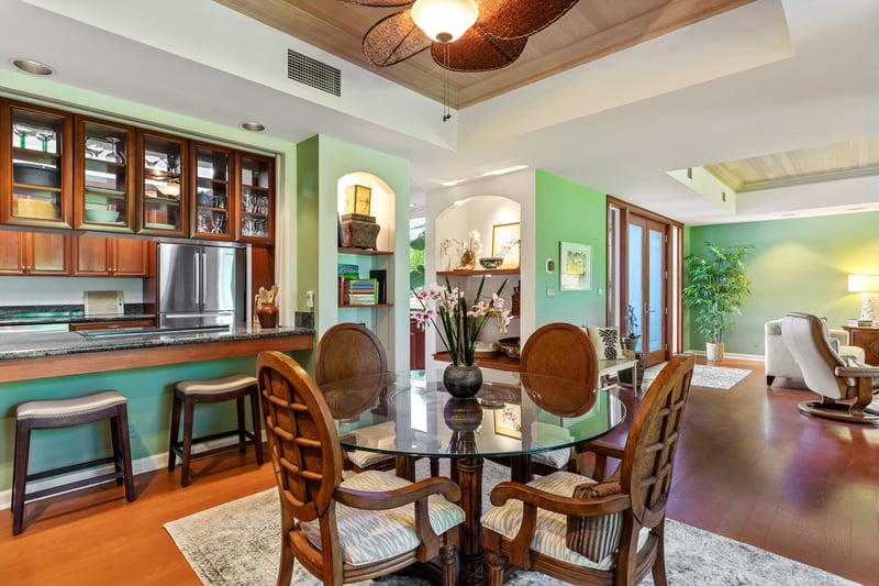 A space that invites slow mornings, clinking glasses, and effortless conversation