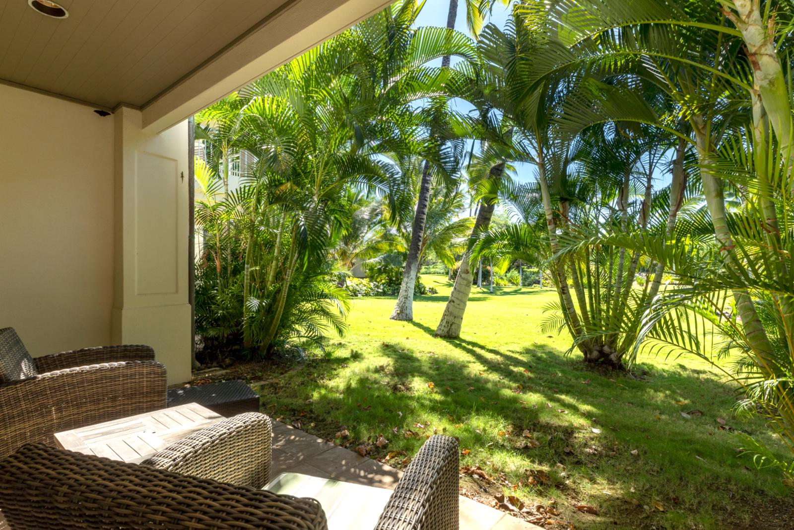 Step outside and breathe in paradise—lush gardens, endless sun, and island serenity