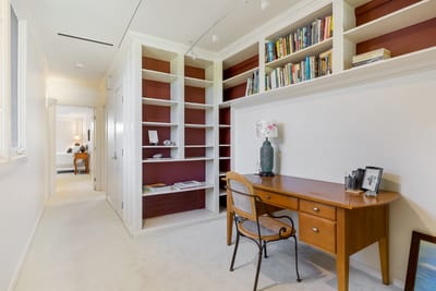 Tucked beneath the treetops, this peaceful office space blends beauty and function effortlessly