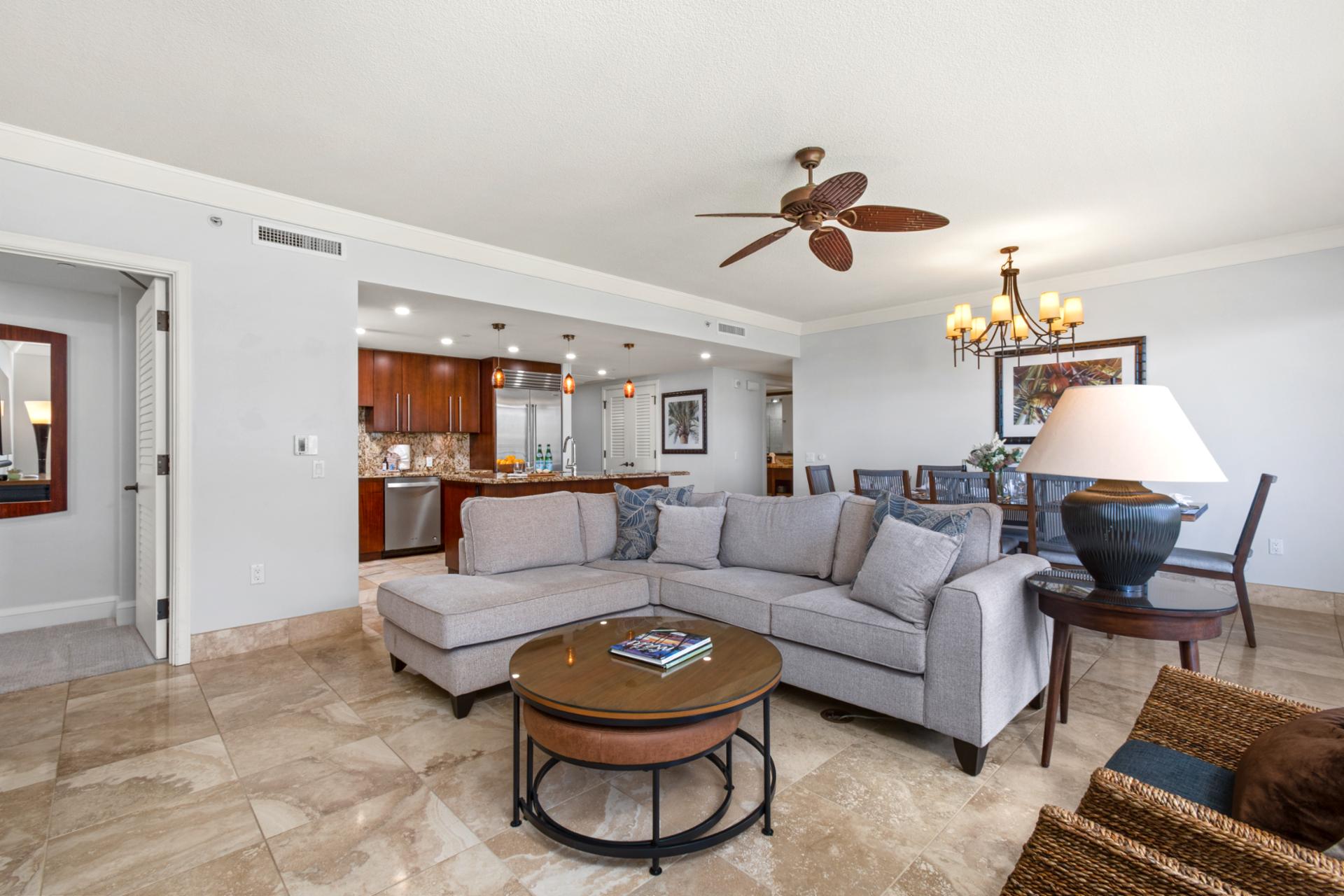 A relaxed space where you can sprawl out and really settle in